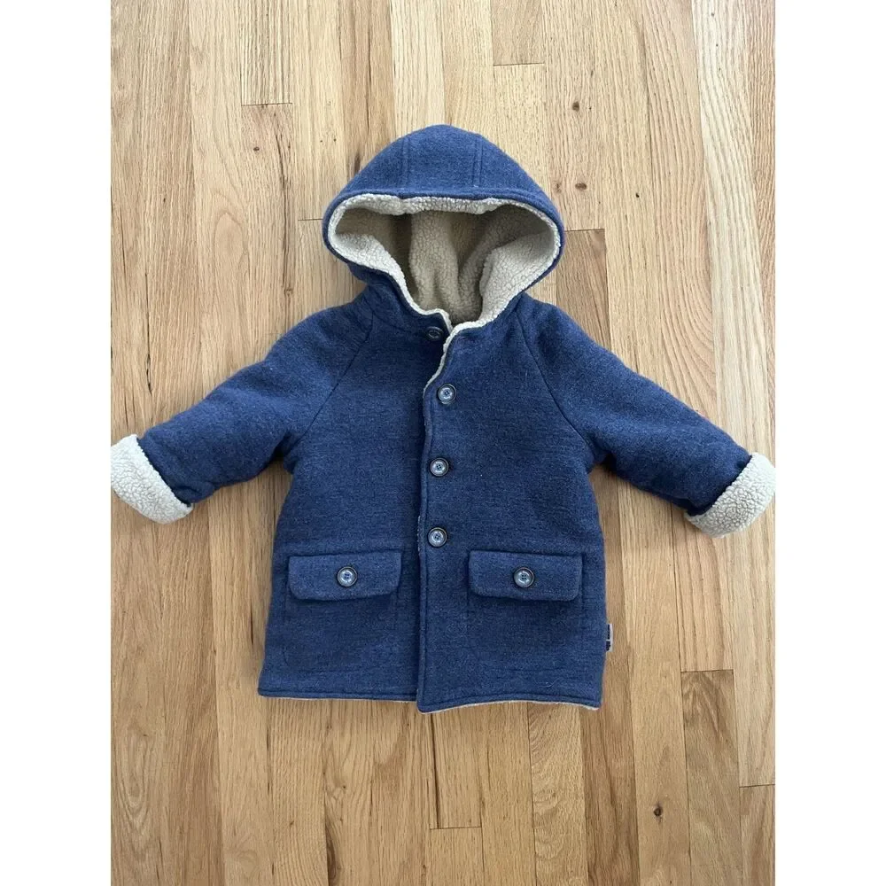 Pili Carrera 1963‎ Kids Blue Wool Sherpa Coat Size 4